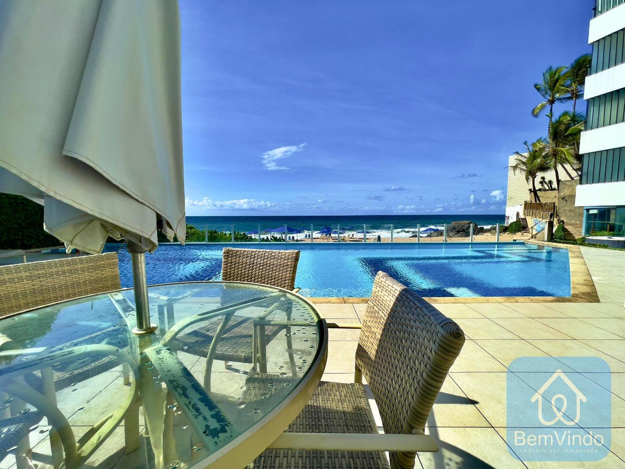 Apartamento Completo Com Vista Mar E Pe Na Areia Salvador Buitenkant foto