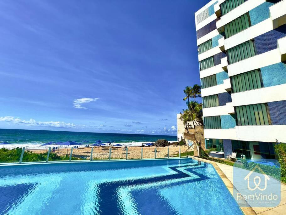 Apartamento Completo Com Vista Mar E Pe Na Areia Salvador Buitenkant foto